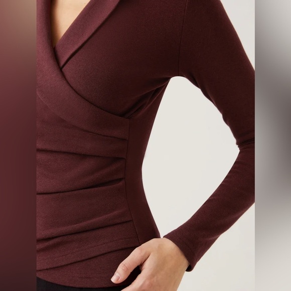 Ogl Mid Thermal Collared Surplice Top - Picture 2 of 4